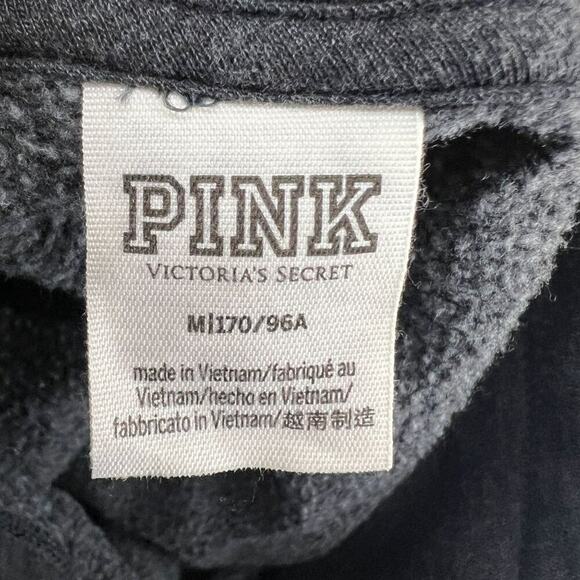 Victoria's Secret Pink Varsity CowlNeck Pullover Colorblock Periwinkle Grey M - Picture 4 of 5